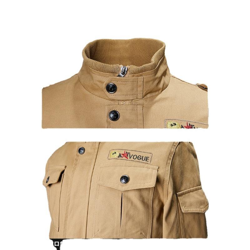 Giacca Casual Giacca da Uomo Primavera e Autunno Sottile per Mezza Età e Giovani Puro Cotone da Lavoro Versatile Semplice Cotone Puro Reversibile Top