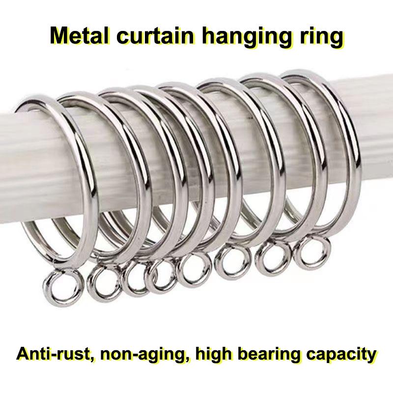 Anneau de rideau avec œillet, Lot de 20 Anneau de rideau en métal Pince pour panneau de rideau, Diamètre intérieur 1,5 pouces