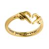 Double Hand Heart Couple Rings Love Heart Adjustable Friendship Promise Jewelry Valentine Gifts For Women Friends Girl Adjustable Jewelry