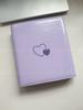 Purple Big A5 Leather Love Letter Card Album Photo Storage 6-Ring Binder for Fan Memorabilia, K-Pop Idol Polaroid Photocards