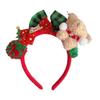 Elk Hair Hoop Christmas Headband Santa Plush Bow Red Hair Band Cute Antlers Headband  Men