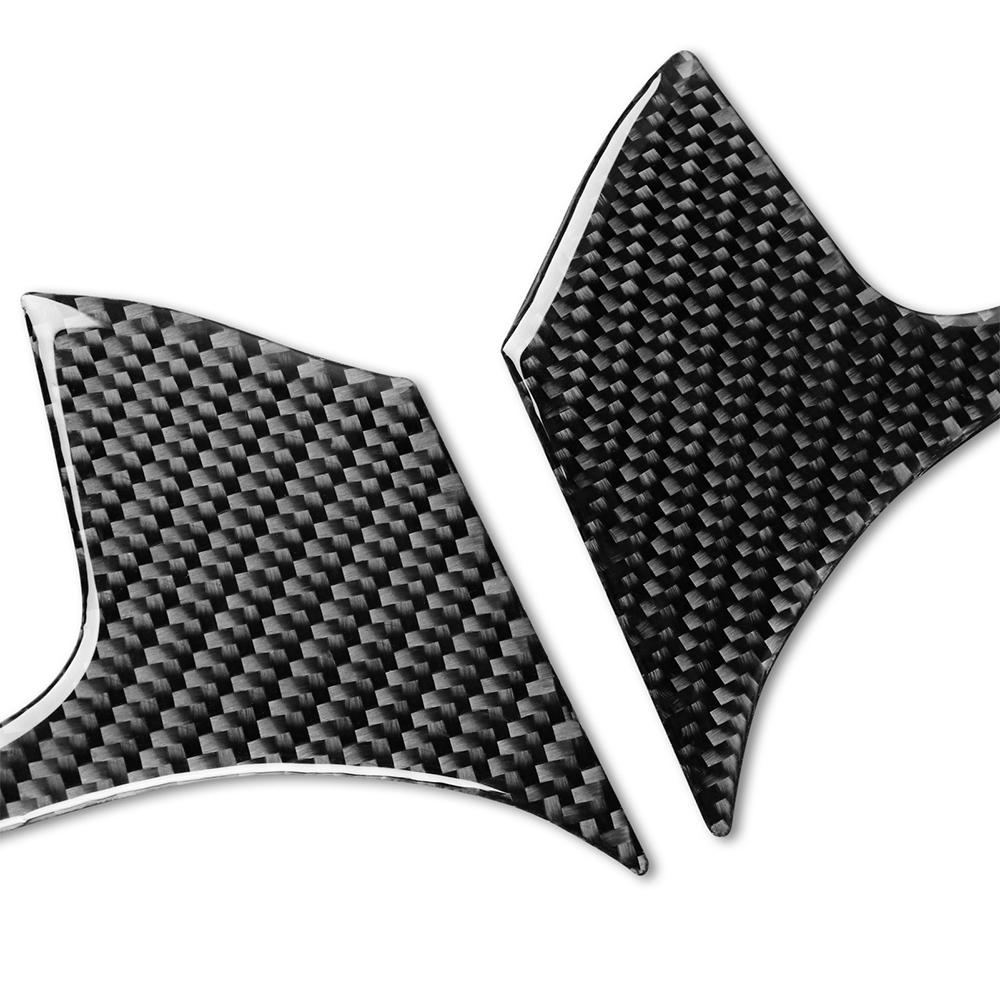 2× Carbon Fiber Steering Wheel Cover Trim For Chevy Silverado GMC Sierra 2007-13