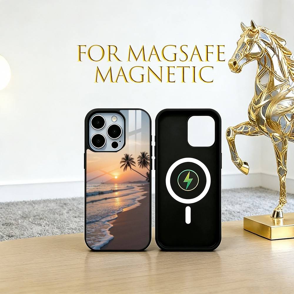Seaside Sunset Phone Case For iPhone17,16,15,14,13,12,11 Plus,Pro Magnetic For Magsafe Wireless Charging