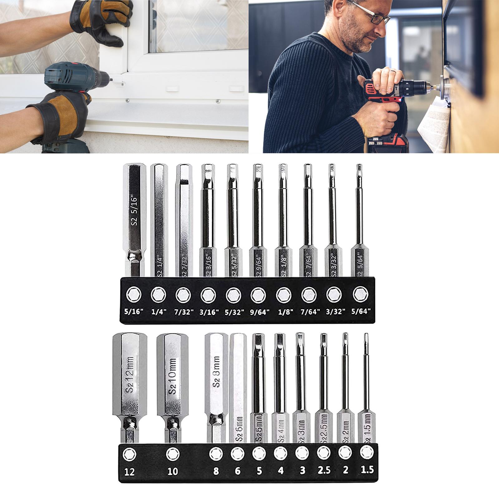 

20 шт./компл. прочный и магнитный набор хромированных шестигранных бит, незаменимый набор магнитных шестигранных бит, универсальные наборы инструментов