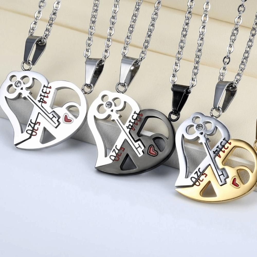 Personalized Design Pendant Necklace Titanium Steel Heart Shape Necklace  Couple Accessories