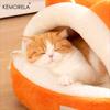 KEMORELA New For Cat Ear Cat Bed -Soft & Semi Winter-Enclosed Pet Nest with Non-Slip Bottom, Windproof & Warm Removable Washable