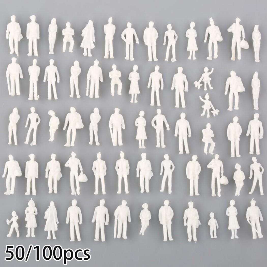 

Миниатюрные фигурки Смешанные раскрашенные люди Железная дорога 50Pcs