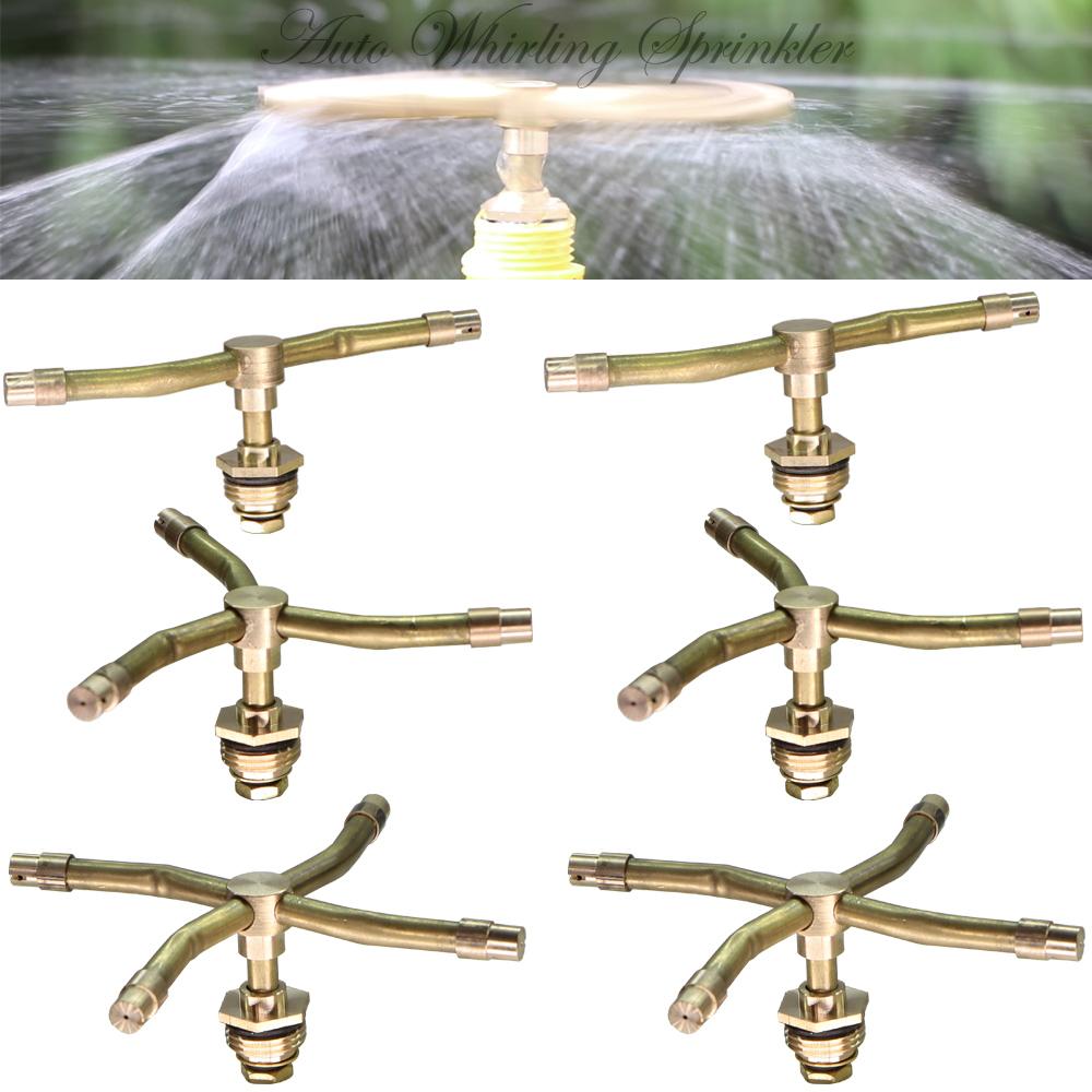 

1 шт., 1/2 дюйма, автоматические роторные латунные разбрызгиватели с наружной резьбой, насадка для полива сада, 2/3/4, насадка для озеленения газона