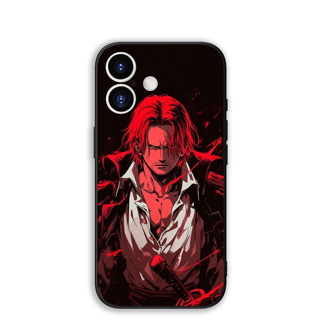 for Motorola Moto G82 G20 G22 G23 G32 G8 G7 G9 Power Plus G41 G30 G71 E22 E13 E20 E32 Case Shanks Red Hair One Pieces Luffy