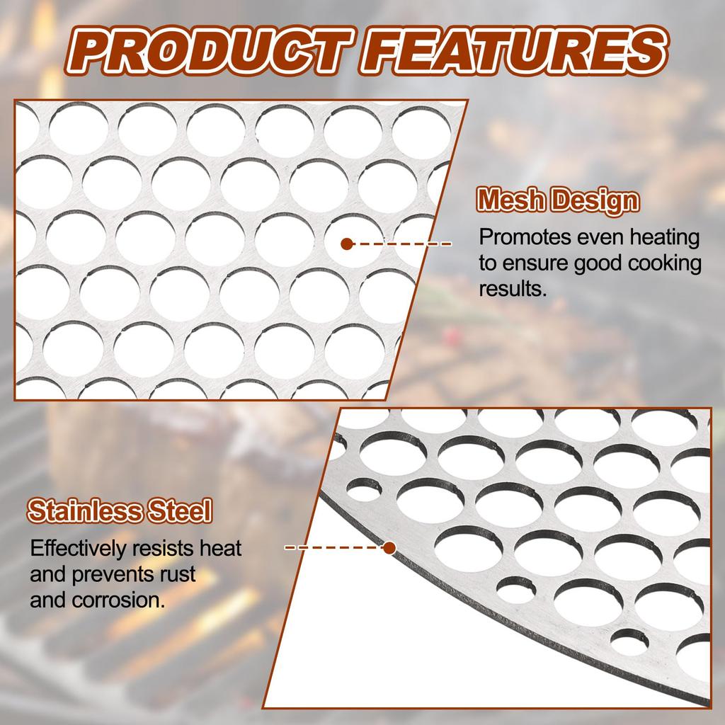 PATIKIL Round BBQ Grill Mesh Plate 8 inches (approx. 20cm)