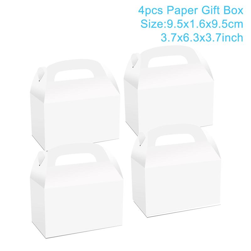 

4pcs Solid Color Paper Candy Box Birthday Gift Packaging Boxes Candy Bags Wedding Favors Birthday Party Decoration Baby Shower 4pcs