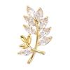 Lapel Brooch for Women, Plant Shape Metal Pin with High-Shine Cubic Zirconia Inlay, Tulip Brooch Pin for Shirts Scarves Accessories