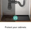Under Sink Mat Cabinet Silicone Water Proof Mat Kitchen Cabinet Liner Under Sink Tray Organizer S Size Black