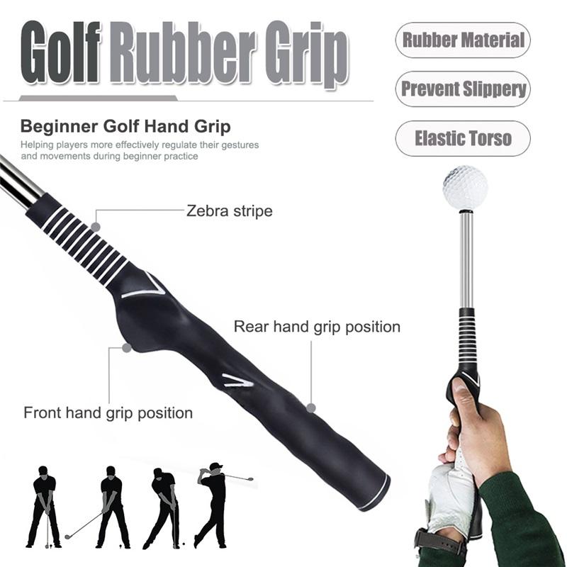 Universal Golf Rubber Grip Handle Swing Trainer Stable Standard Grip Non-Slip High Traction Golf Accessories