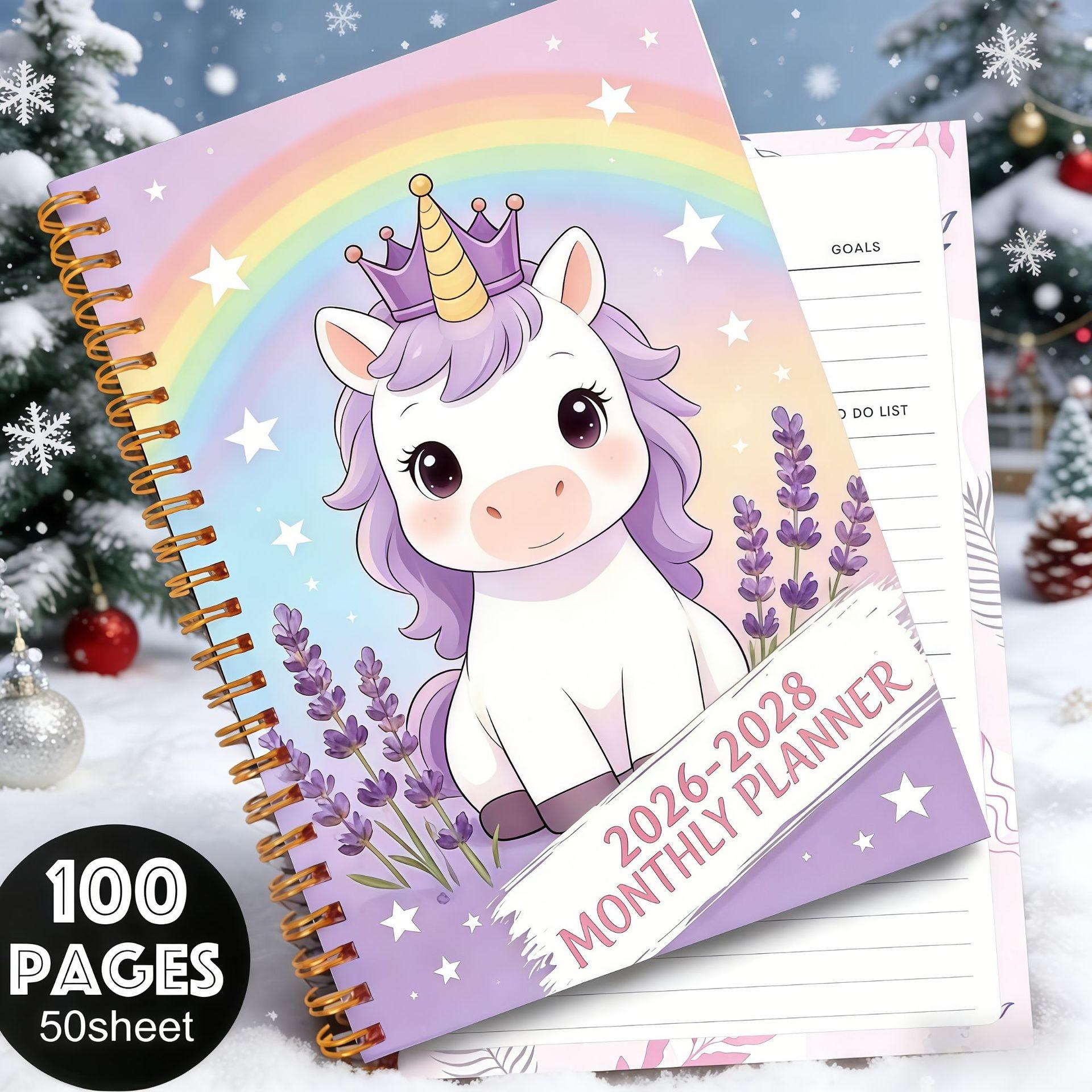 26 years of schedule plan, notebook, coil book, explosive cute girly notebook