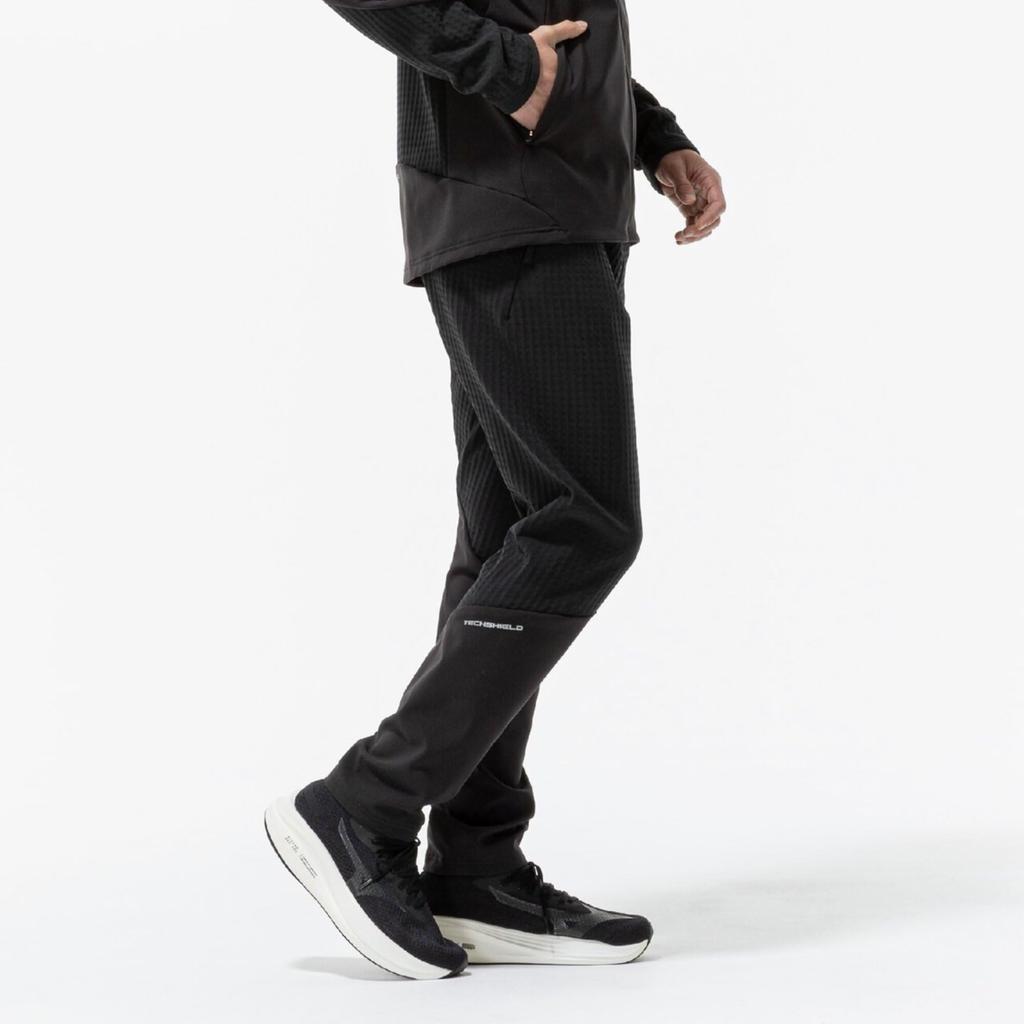 Mizuno Tech Shield Hybrid Windproof and 32MDC530 Pants, Stretch, Men's Black,