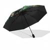 Jungle Lizard Emblem Pattern Umbrella, Portable and Foldable Design, 8 Ribs, a Casual Accessory for Halloween, Christmas, and Birthday Gifts.