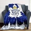 Toronto Maple Leafs Print Flannel Blanket High Quality Warm Comfortable Cover for All Seasons Perfect for Gifts Home Decor