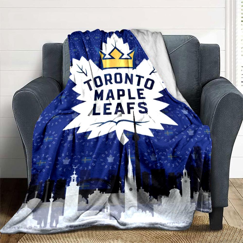 Toronto Maple Leafs Print Flannel Blanket High Quality Warm Comfortable Cover for All Seasons Perfect for Gifts Home Decor