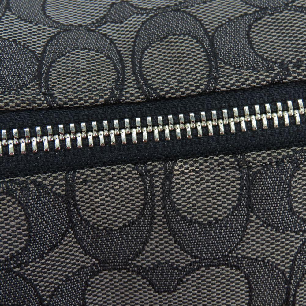 Used COACH Shoulder Bag Signature F54936 Canvas/leather Gray Black Casual