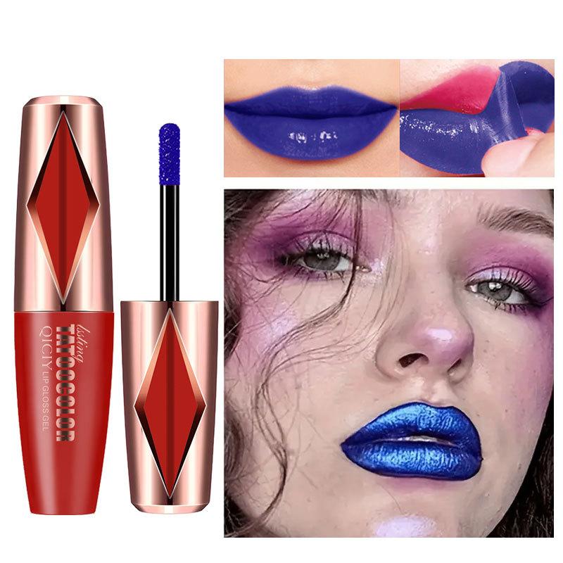 Peel Off Liquid Lipstick Rose Pink Lip Gloss Matte Outline Contour Tattoo Lip Stain Cosmetic Waterproof Transfer Lip Makeup
