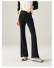 Elastic waistband tied elastic sports flared pants for women in autumn 2025, fashionable and versatile casual pants