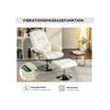 Padded PU Massage Armchair with Footrest, Equipped with a Footrest with a Five-point Massage Mechanism, Beige