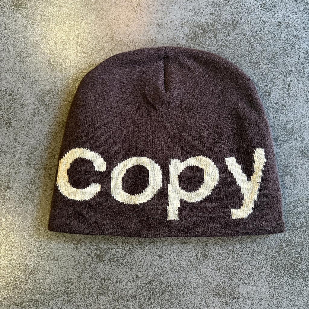 Gestrickte Mütze mit Buchstabenmuster für den Winter, warm, mit Gesichtsform-schmeichelndem Schnitt für Damen und Herren