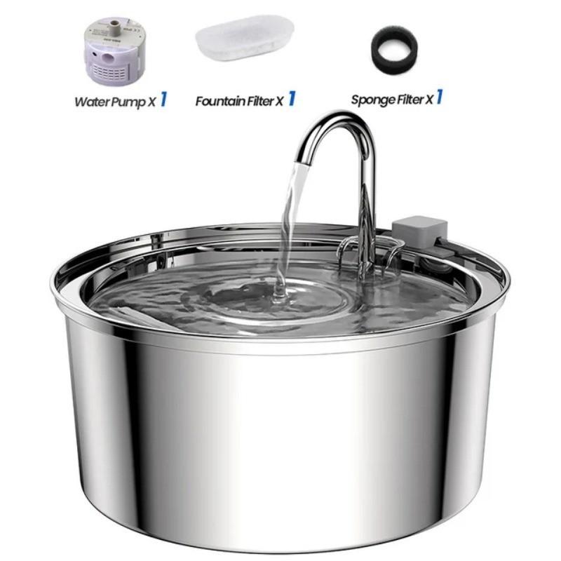 

3.2L Stainless Steel Pet Drinking Water Supplies Device Cat Automatic Water Dispenser USB Pet Smart Induction Water Feeder