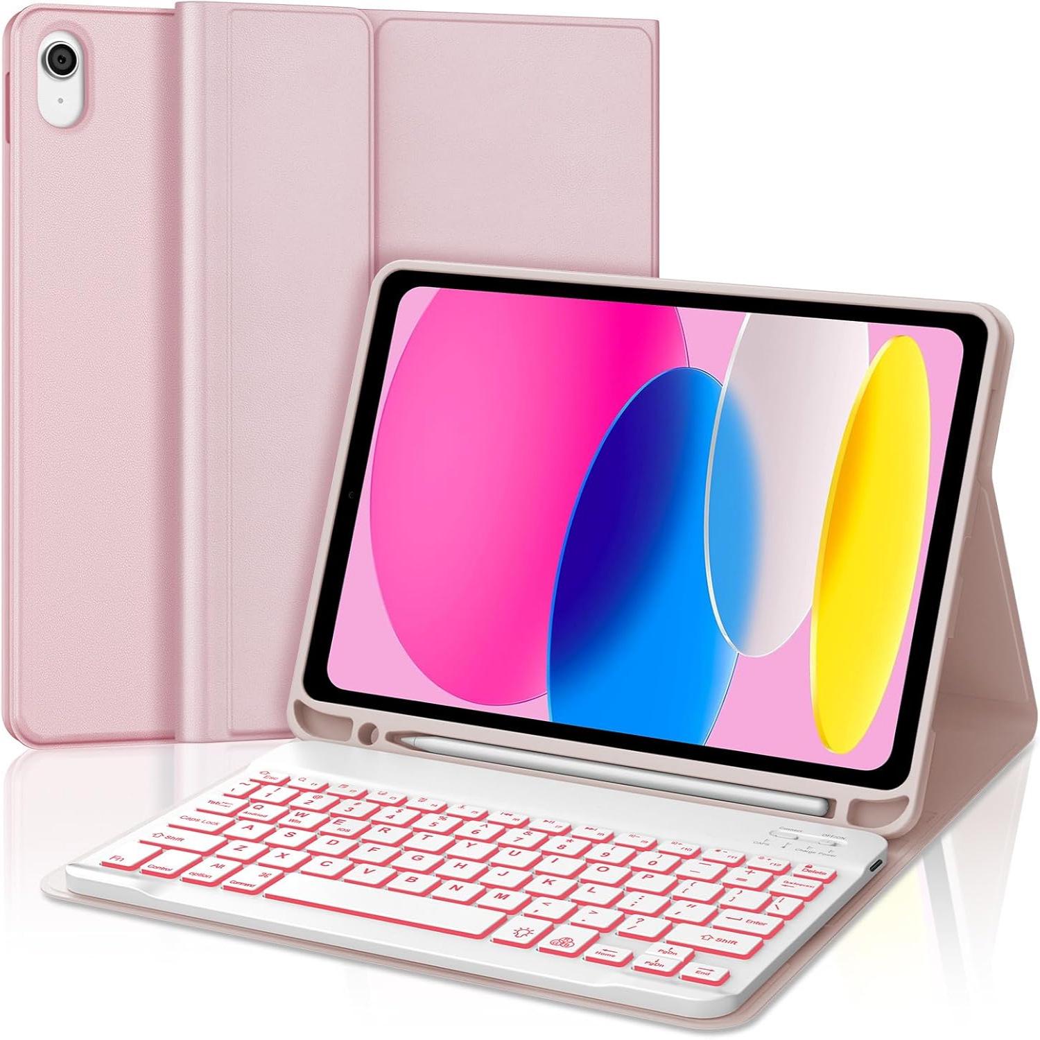 

iPad 10.2.5 Protective Case with Touchpad Backlit Bluetooth Keyboard & Mouse iPad Pro 11 2024