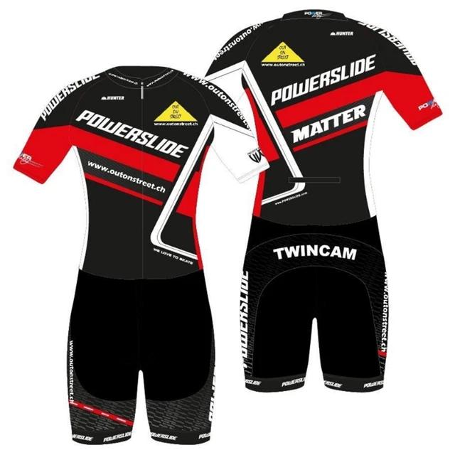 2026 Powerslide Mens Long Cycling Triathlon Racing Suit Speed Inline Roller Skate Skinsuit Fast Skats Mtb Roller Skating Jumpsuit Set