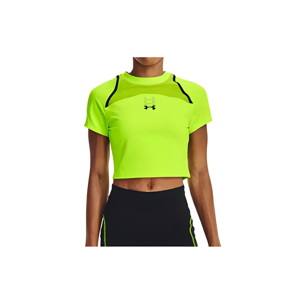 Under Armour Anywhere Round Neck Pullover Sports Short Sleeve T-Shirt Women Tops Green 1376816-369