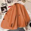 Women's Suit Spring Autumn Female Top Office Lady Blazer Loose Fit Thin Jacket Lapel Collar Coat for Work Leisure Time