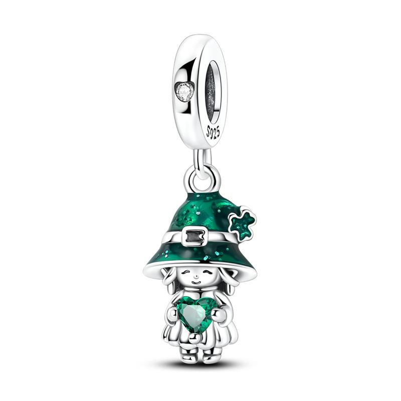 925 Silver Cartoon Doll Theme Series Pendants Bear Piggy Wizard Dwarf Charms Fit Original Bracelet Necklace Jewelry