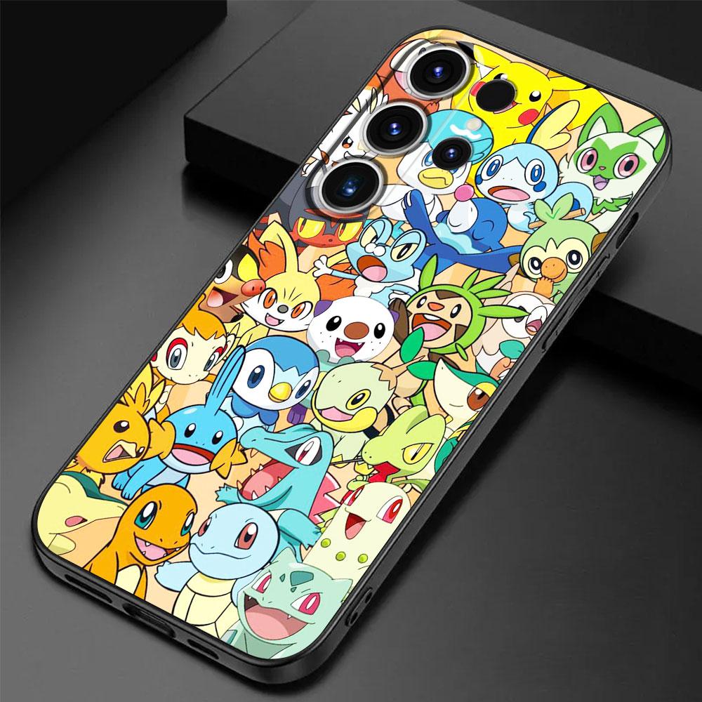 Case For Samsung Galaxy S24 S23 Ultra S22 Plus S20 FE S21 S10 5G Lite S10e S9 S8 Luxury Soft Phone Cover Pikachu Pokemon Cartoon