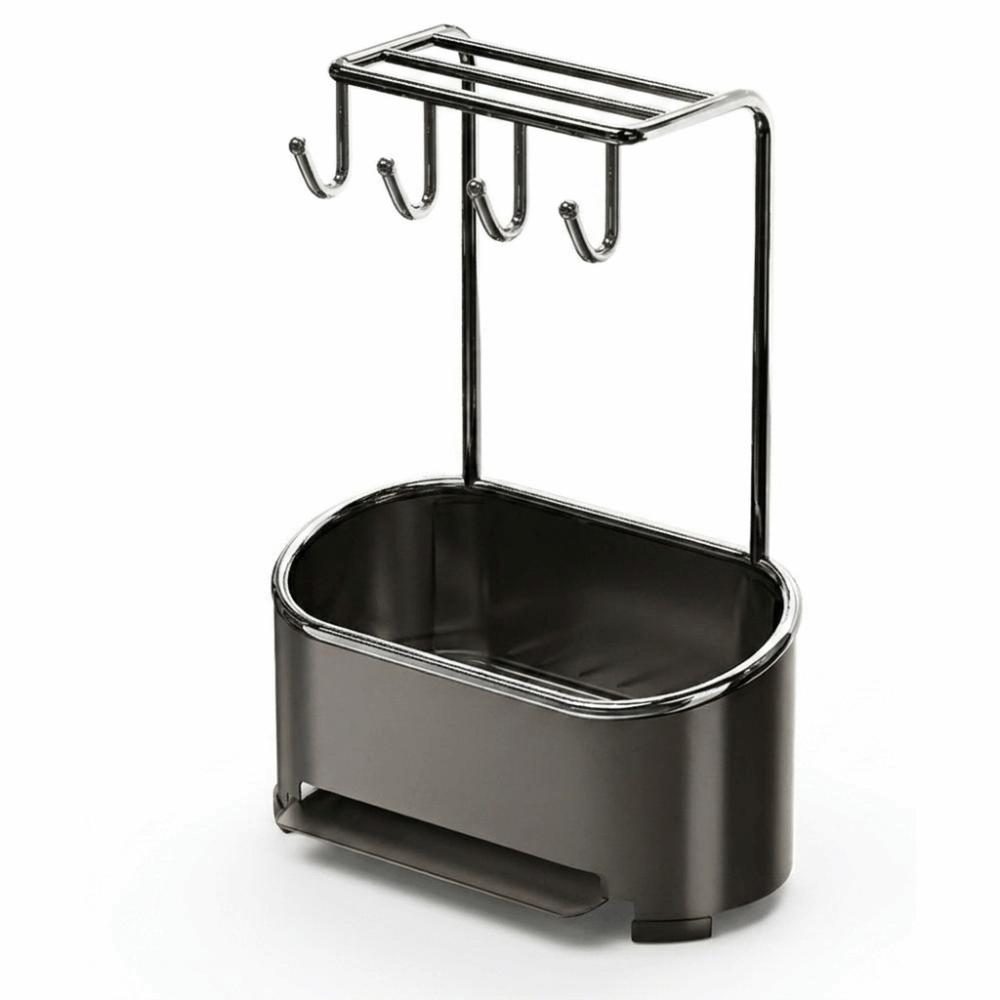 Gunmetal Gray Sponge Drainage Rack Drainage Base Storage Organizer Rack  Kitchen Sink Side style1