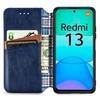 For Xiaomi Redmi 13 5G/13 4G PU Leather Case Rhombus Imprint Wallet Stand Phone Cover