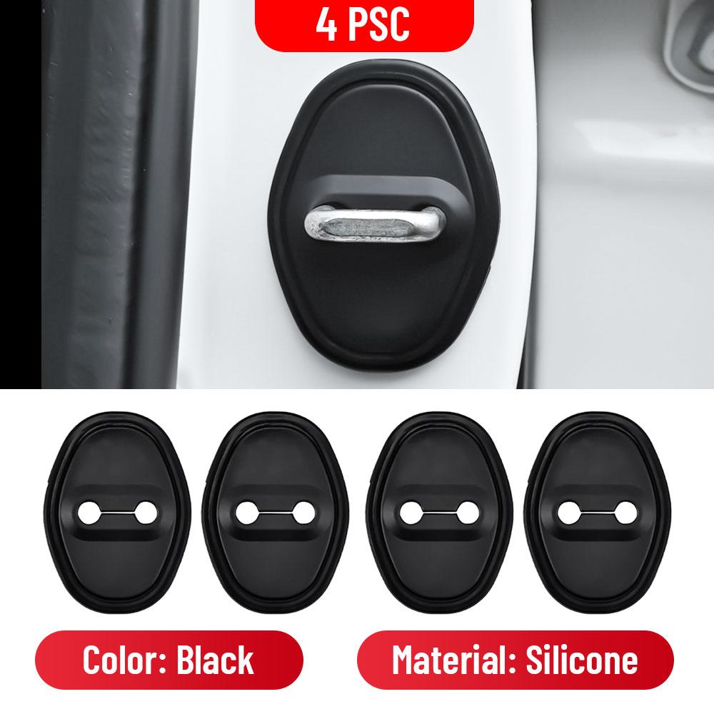 For NISSAN QASHQAI -2025 Silicone Car Door Lock Buckle Protection Cover Elastic Anti-Collision Shock Absorbing Pad 4 PCS