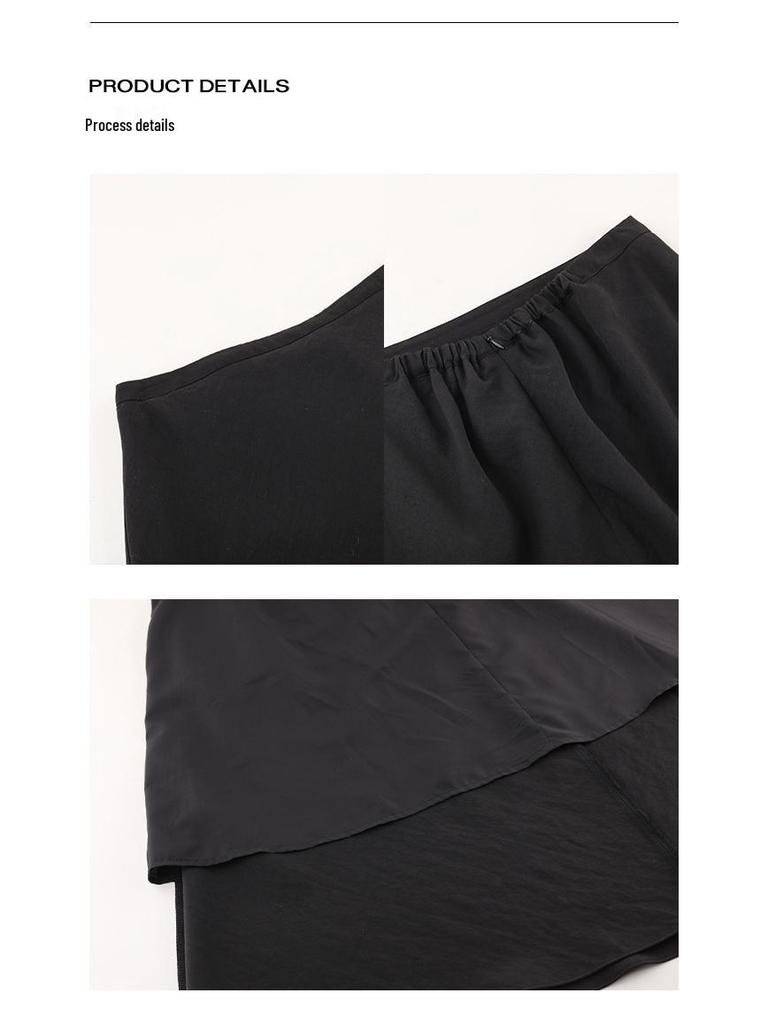 TG Soft Korean Lyocell A-line Slimming Skirt, Spring 2026 Drape Long Style