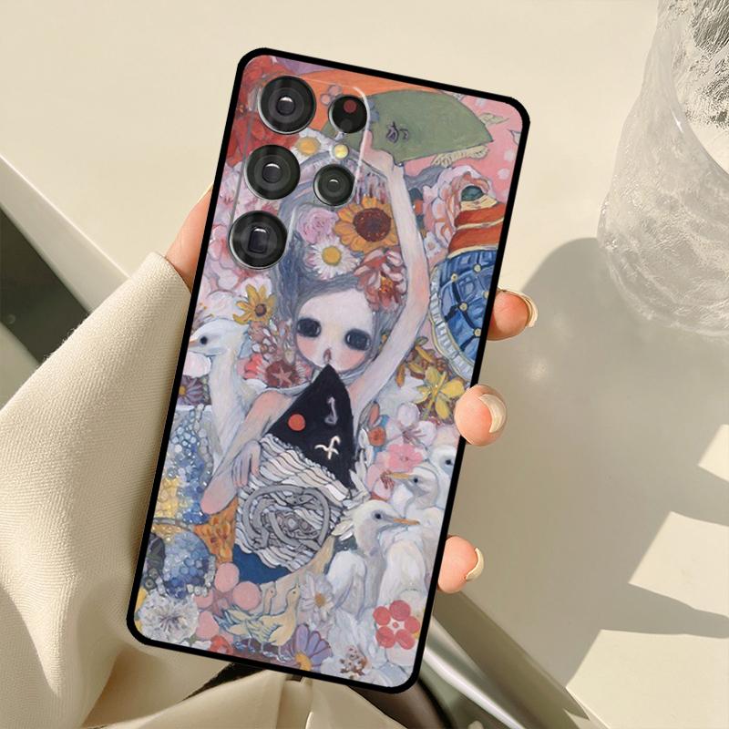 Aya Takano Case For Samsung Galaxy S25 Ultra S21 S22 S23 S24 Ultra S9 S10 Plus S20 FE S25 FE Back Cover