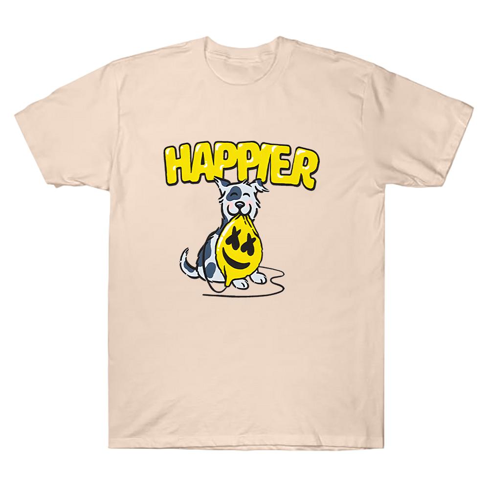 Marshmello Happier T-Shirt Marshmello DJ High Quality T Shirt Unisex Cotton Short Sleeve Tees Summer New Pattern Casual Clothing