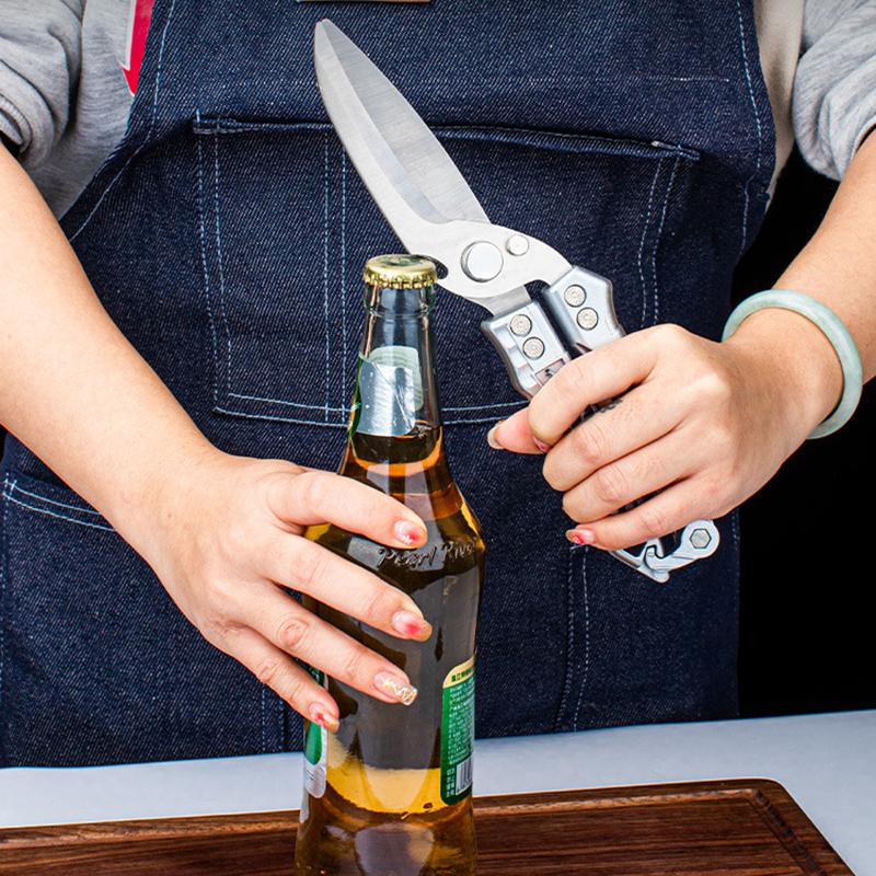 Multi Functional Stainless Steel Food Barbecue Kitchen Scissors Household Specific Strong Shears for Cutting Chicken Bones