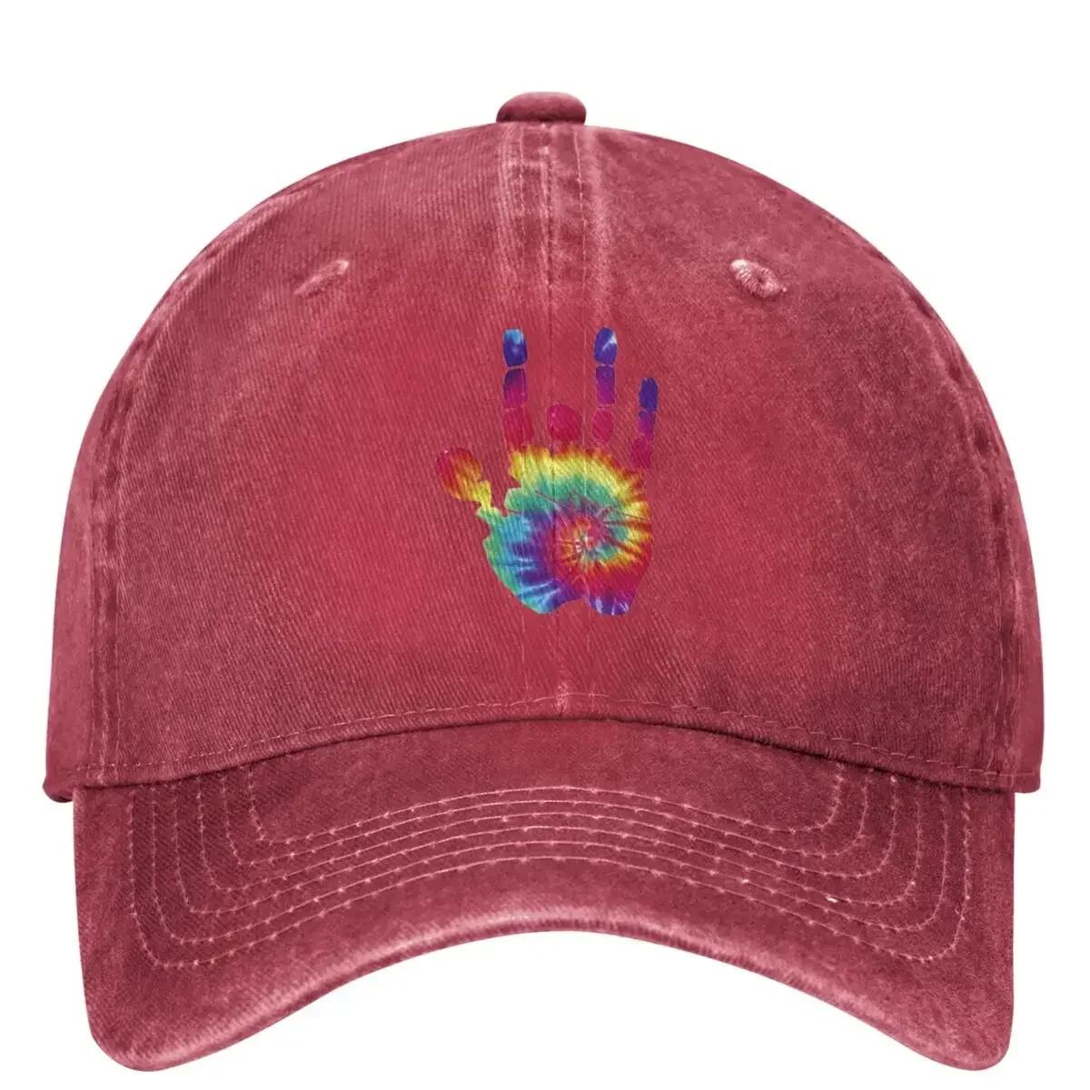 Jerry Tie Dye Hand Washed Baseball Cap Gratefuls Deads Vintage Trucker Hat Summer Unisex Teens Running Sunscreen Baseball Caps One Size