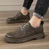 High Quality Lace Up Men's Short Boots  Trendy Men's Luxury  Fashionable Men's Shoes for Office Work and Outdoor Parties