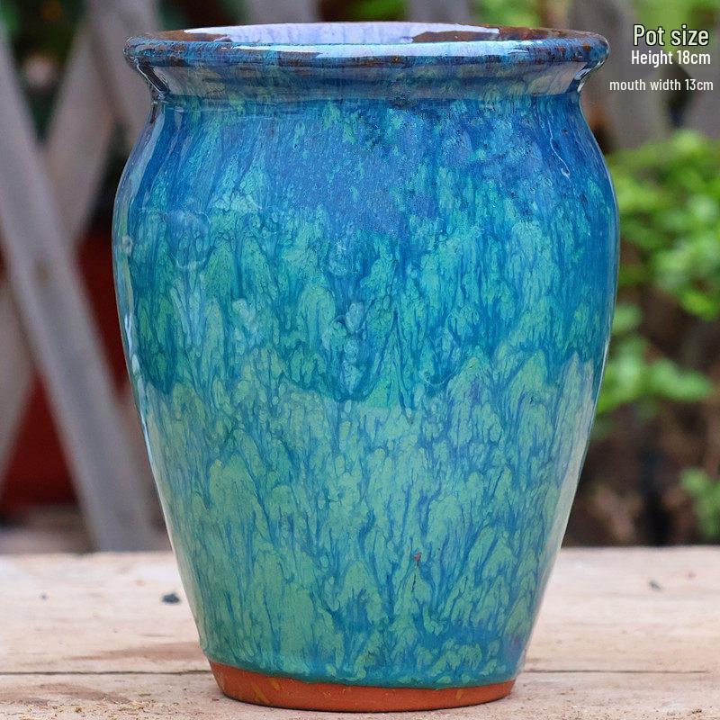 Large Handmade Coarse Ceramic Pot for Succulents and Greenery