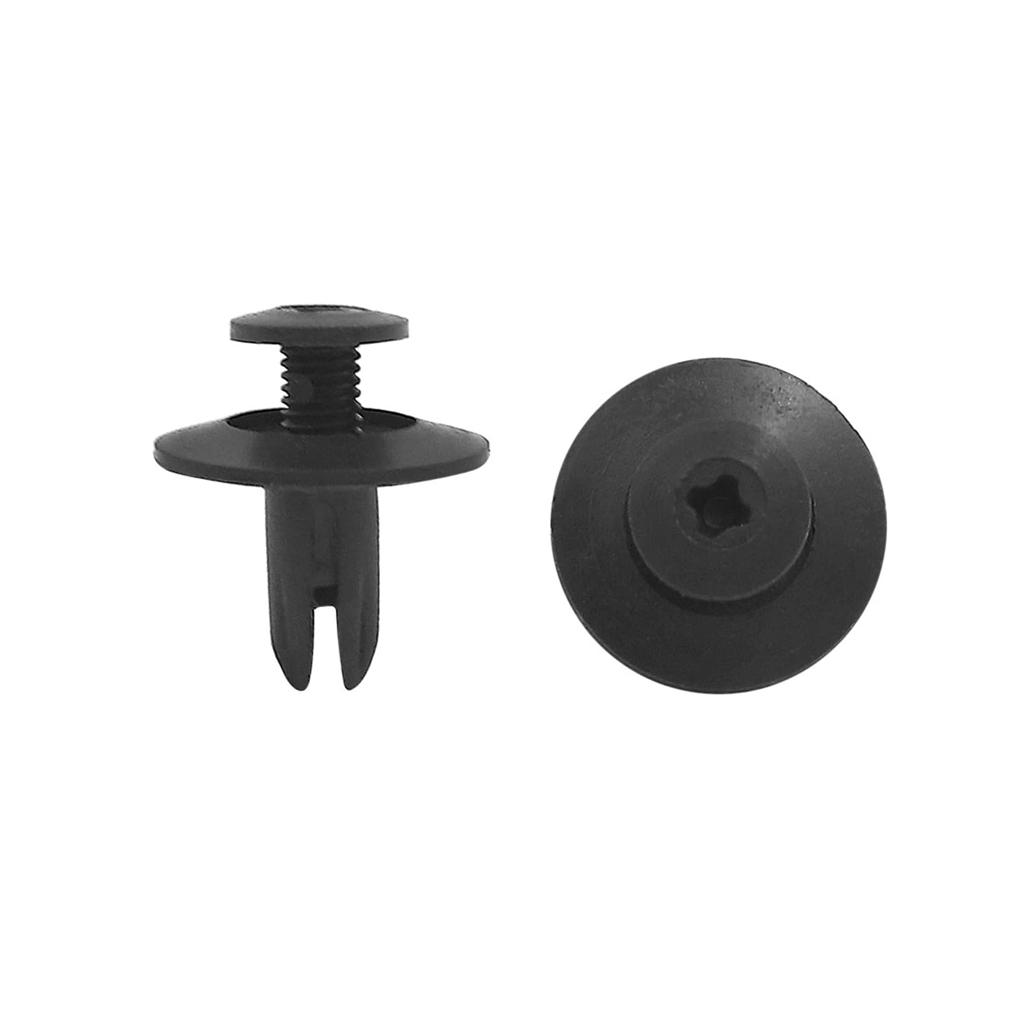 uxcell Trim Panel Retainer Clips/Rivets/Fasteners 0.2 inch (6 mm) Plastic Rivets Push Clips, Pack of 30 18x15mm