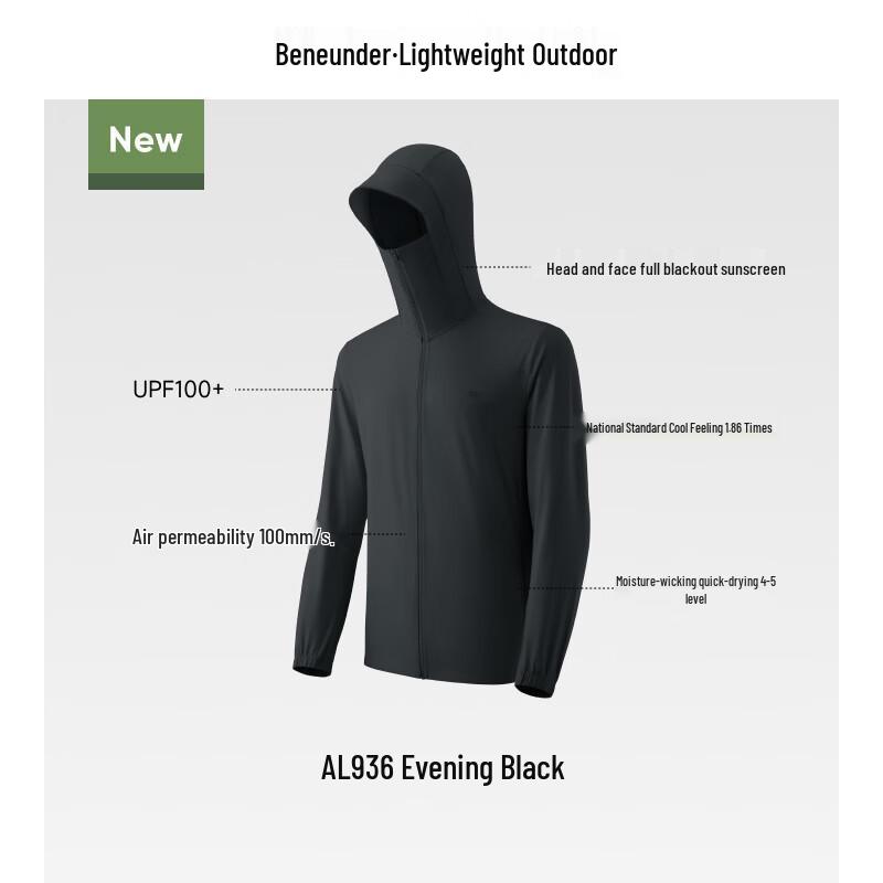 

Banax Men s Cooling Sun Protection Hoodie AL936 M