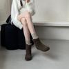 2025 autumn and winter new soft-soled low-tube thin cotton Martin snow warm fashion inner slope heel women's short boots