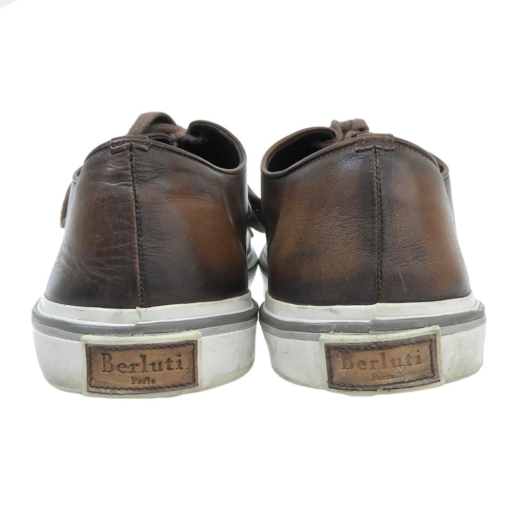 berluti Playtime Leather Sneakers, Men's, Brown, Size 9 shoes 9 BrownUsed