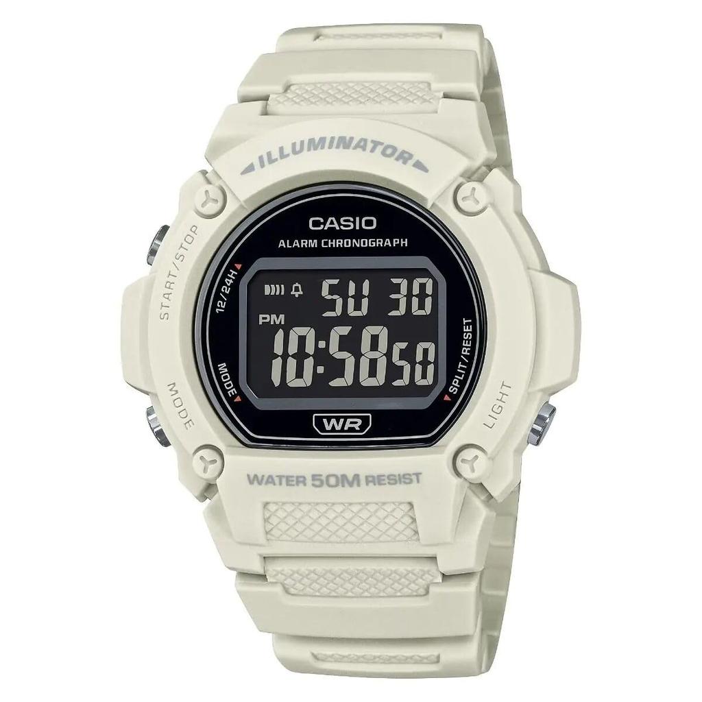 Casio Digital White Resin Band Uni Watch Strap W-219HC-8BVDF, Strap,